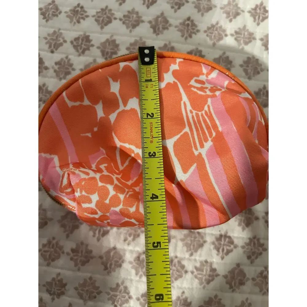Lilly Pulitzer for Target Orange Pink Cosmetic Makeup Case Pouch Giraffeeey EUC